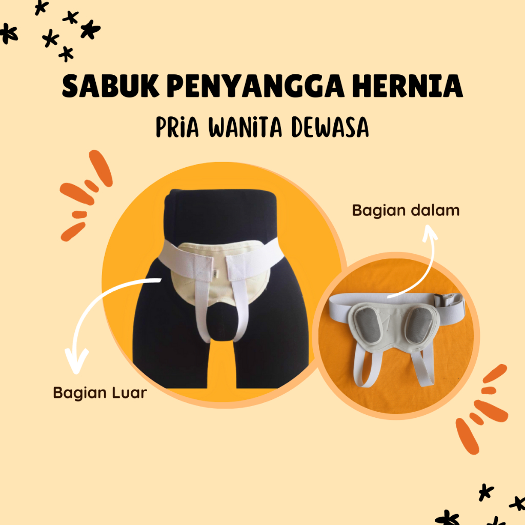 Celana Hernia Pria Dewasa Original / Sabuk Suporter Hernia / Celana Terapi Hernia / Sabuk Penyangga 