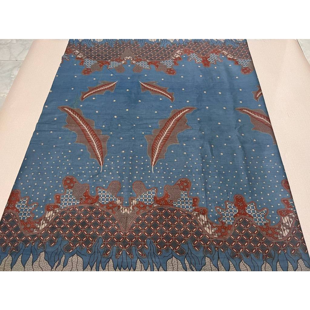 Kain batik pekalongan bahan katun printinf motif daun