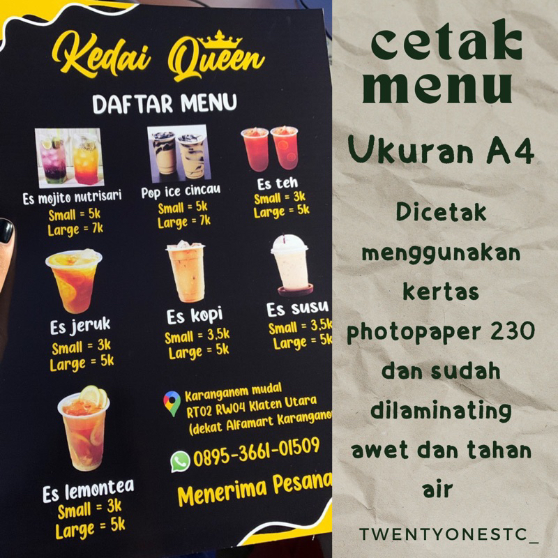

Cetak Menu A4/Desain Menu/Menu Makanan (Bisa COD)