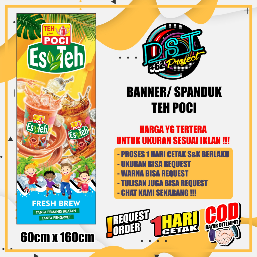 BANNER / SPANDUK ES TEH POCI 60 x 160