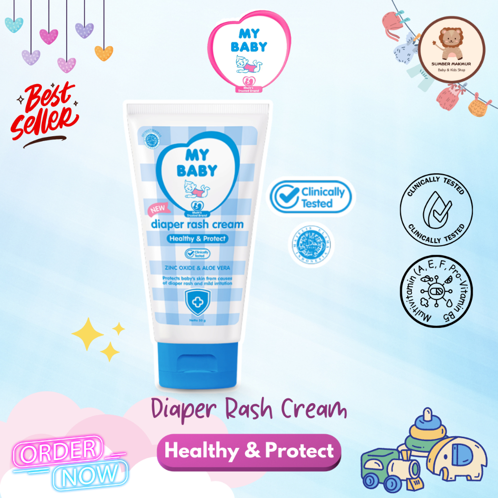 MY BABY Diaper Rash Cream ‌Zinc Oxide & Aloe Vera 50gr
