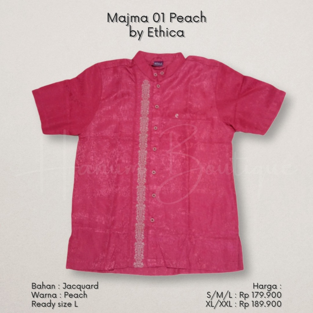 HB - [READY] MAJMA 01 PEACH | KOKO ETHICA TERBARU | KOKO LENGAN PENDEK SALE TERMURAH | READY TOKO SI