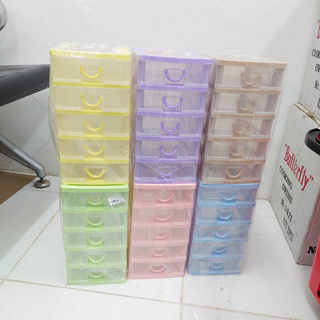 Mini Kontainer KENZO S/5 | Laci mini susun 5 | Rak Penyimpanan Serbaguna susun mini