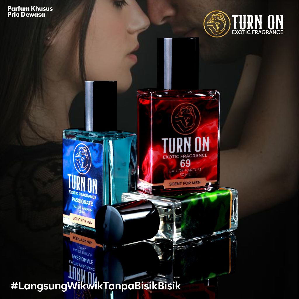Turn On Parfum PAKET 3 BOTOL Parfume Pria Tahan Lama Eau de Perfume Maskulin