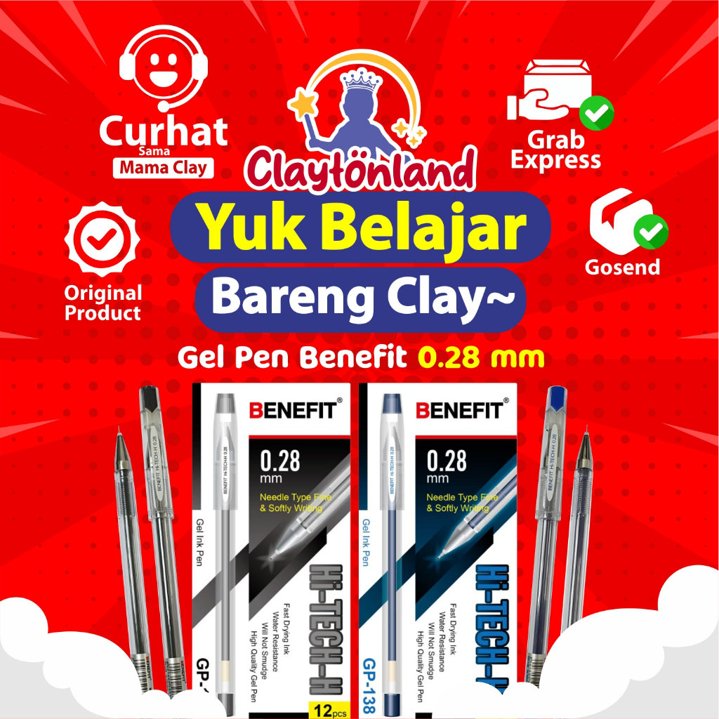 

Pen Hi-Tech Benefit 0.28mm / Bolpen Hitec / Ballpoint Hi-Tech / Hitec ( 1pcs )