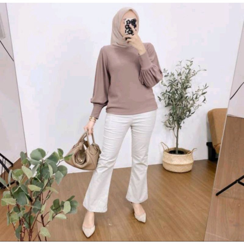 CUTBRAY Basic Pants Celana Cutbray Wanita Stretch Celana Katun Wanita