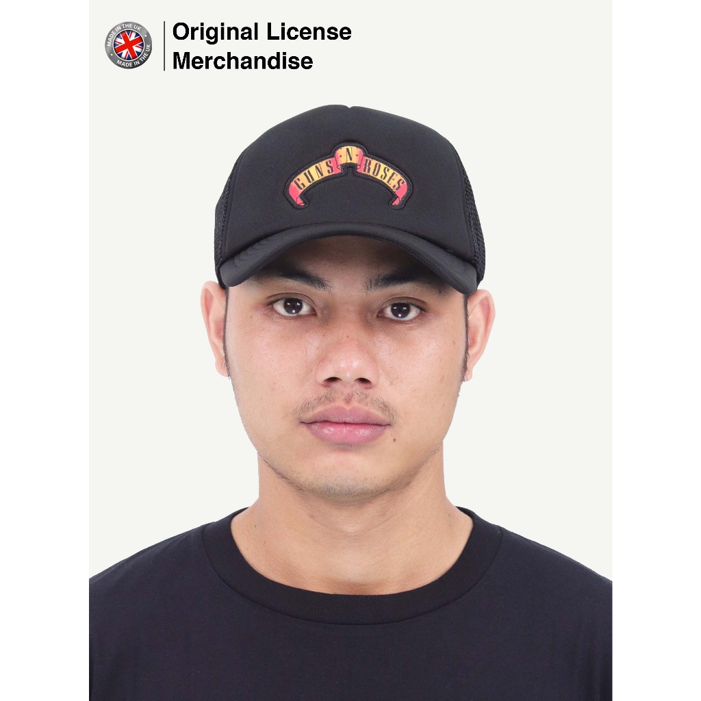 Topi Hat Cap Trucker Jaring Baseball Sport Casual Pria Wanita Dewasa Import Band Musik GUNS N ROSES 