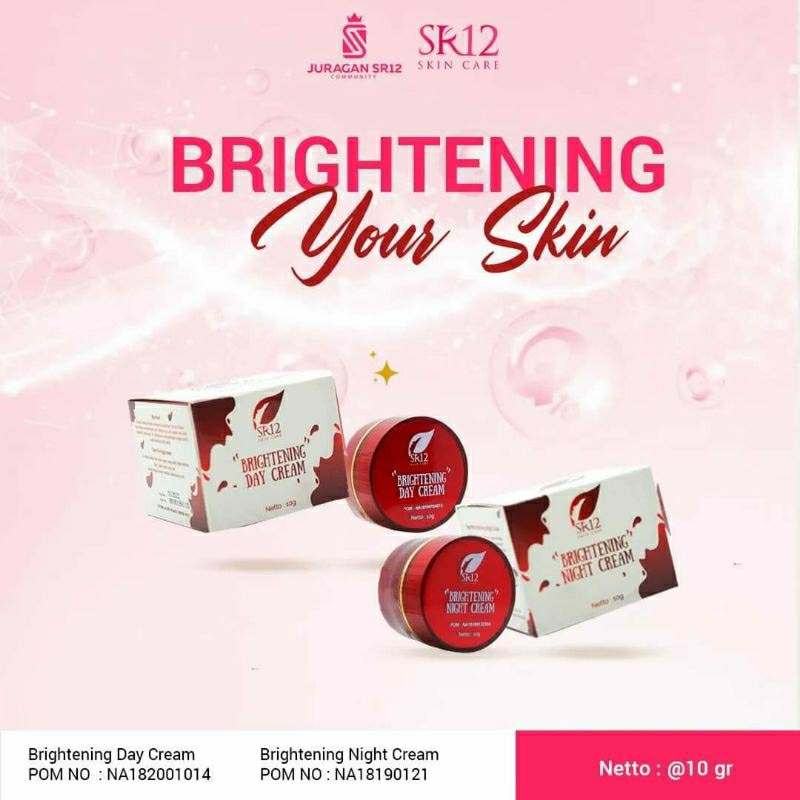 BRIGHTENING CREAM SR12 | Cream pencerah wajah AMPUH | Cream siang & malam