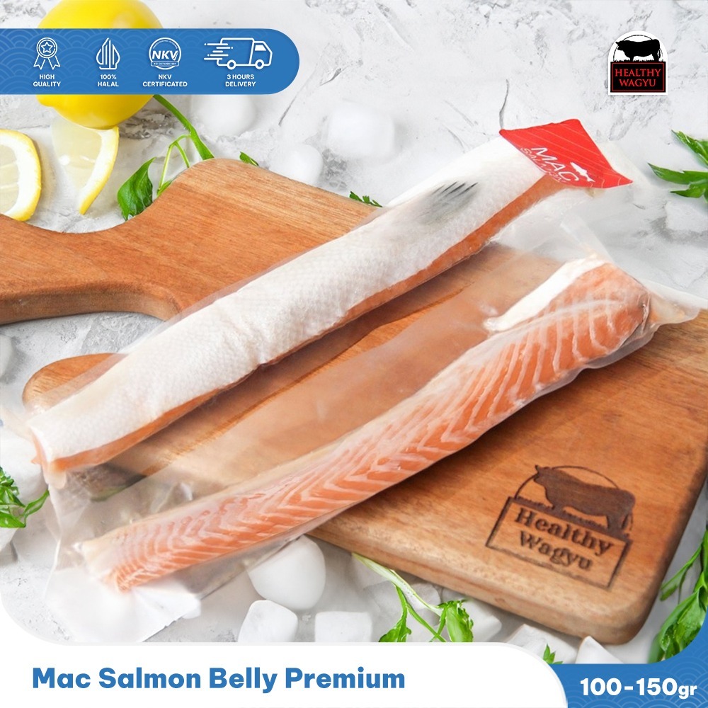 

Salmon Belly Strip/ Perut Ikan Salmon 200gr Healthy Wagyu