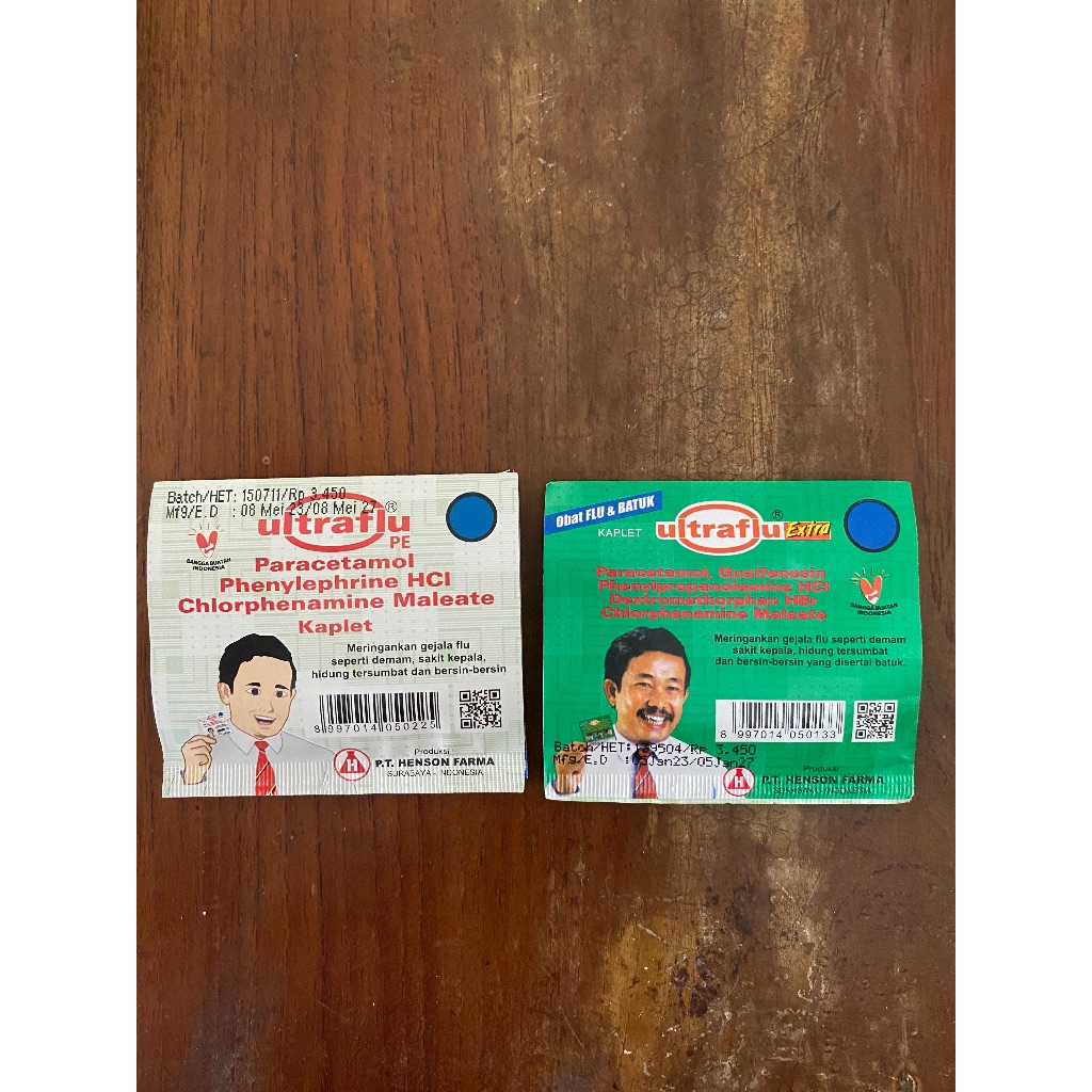 Ultraflu PE/Ultraflu Extra Per Strip Isi 4 Tablet