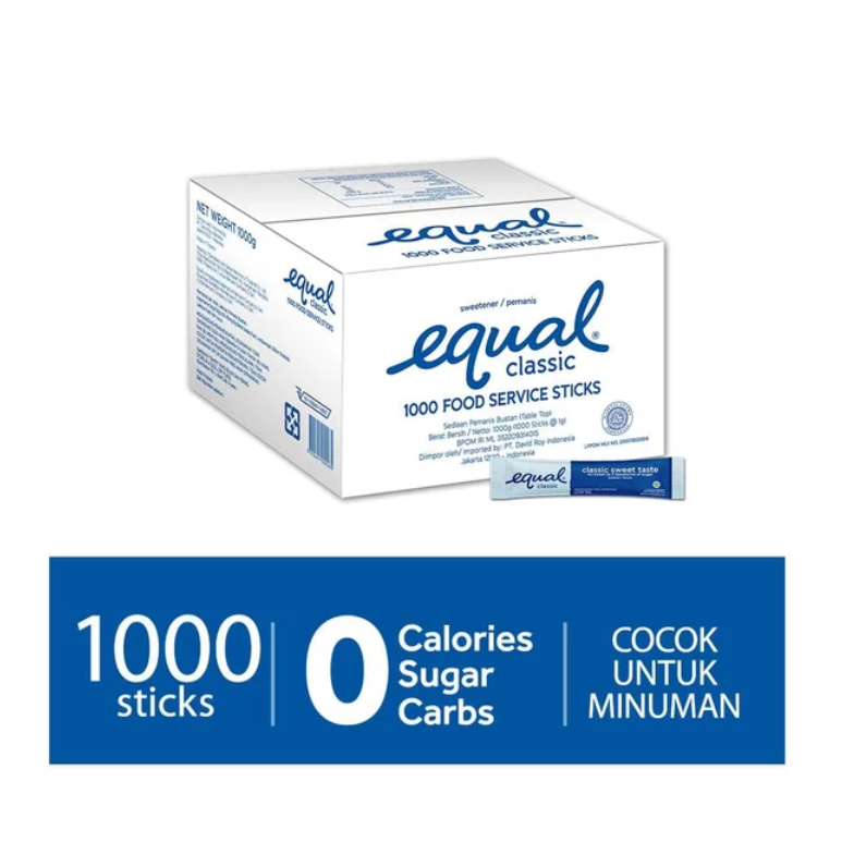 

Equal Classic Pemanis nol Kalori - 1000 Sticks