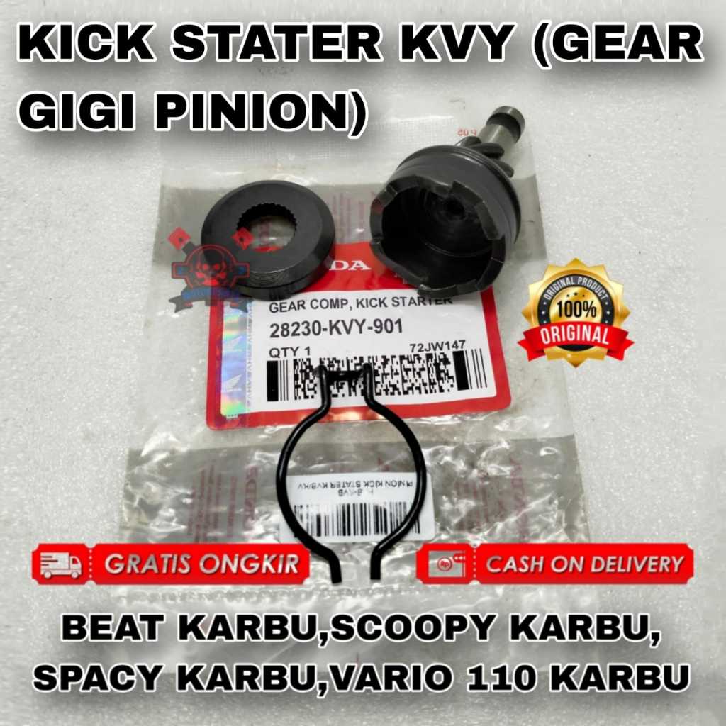 KICK STATER GEAR GIGI PINION HONDA KVY BUAT MOTOR BEAT KARBU | SPACY KARBU | SCOOPY KARBU | VARIO 11