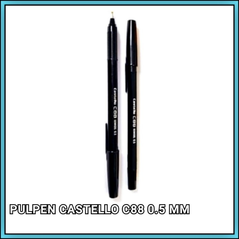 

1 Pcs Pulpen Standard Castello C88 Hitam 0.5 Mm