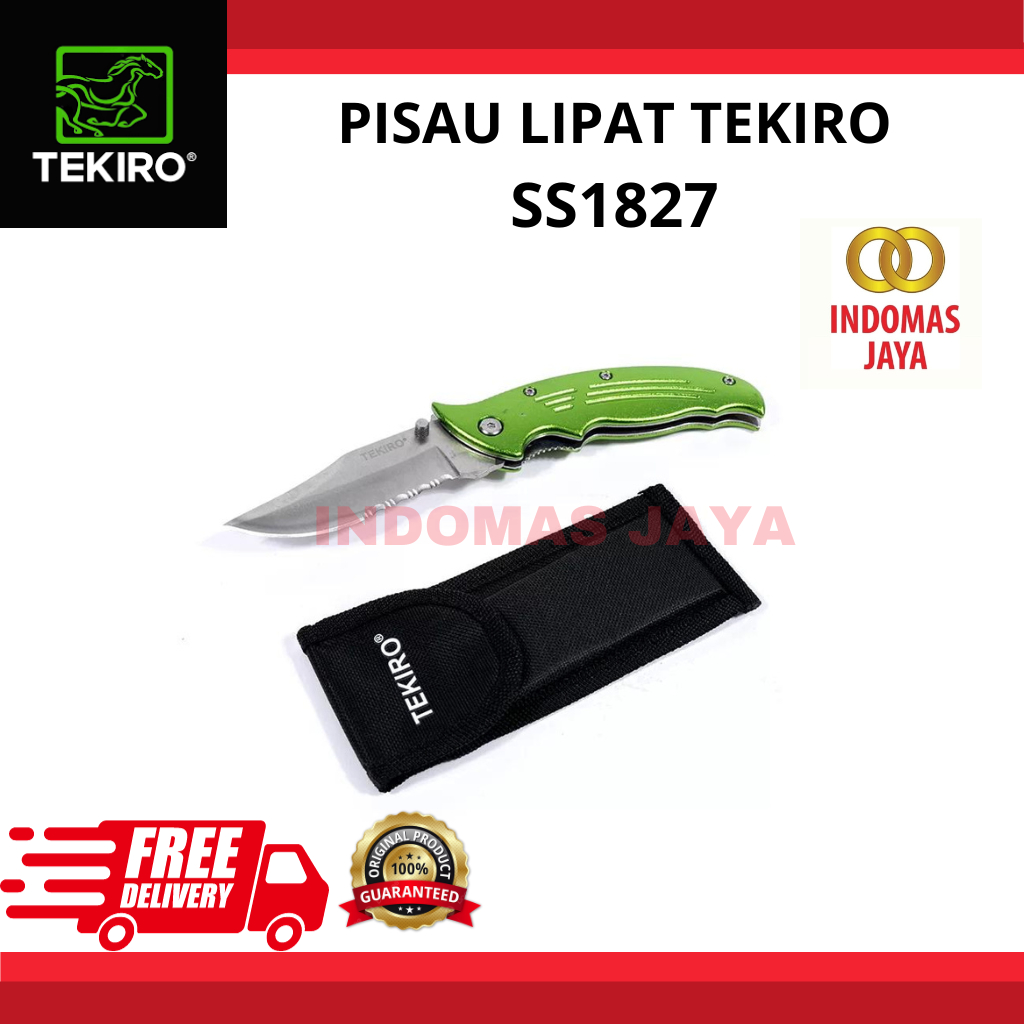 PISAU LIPAT STAINLESS STEEL SERI KE 2 TEKIRO Tekiro pocket knife-2 / Pisau lipat / Pisau serbaguna G