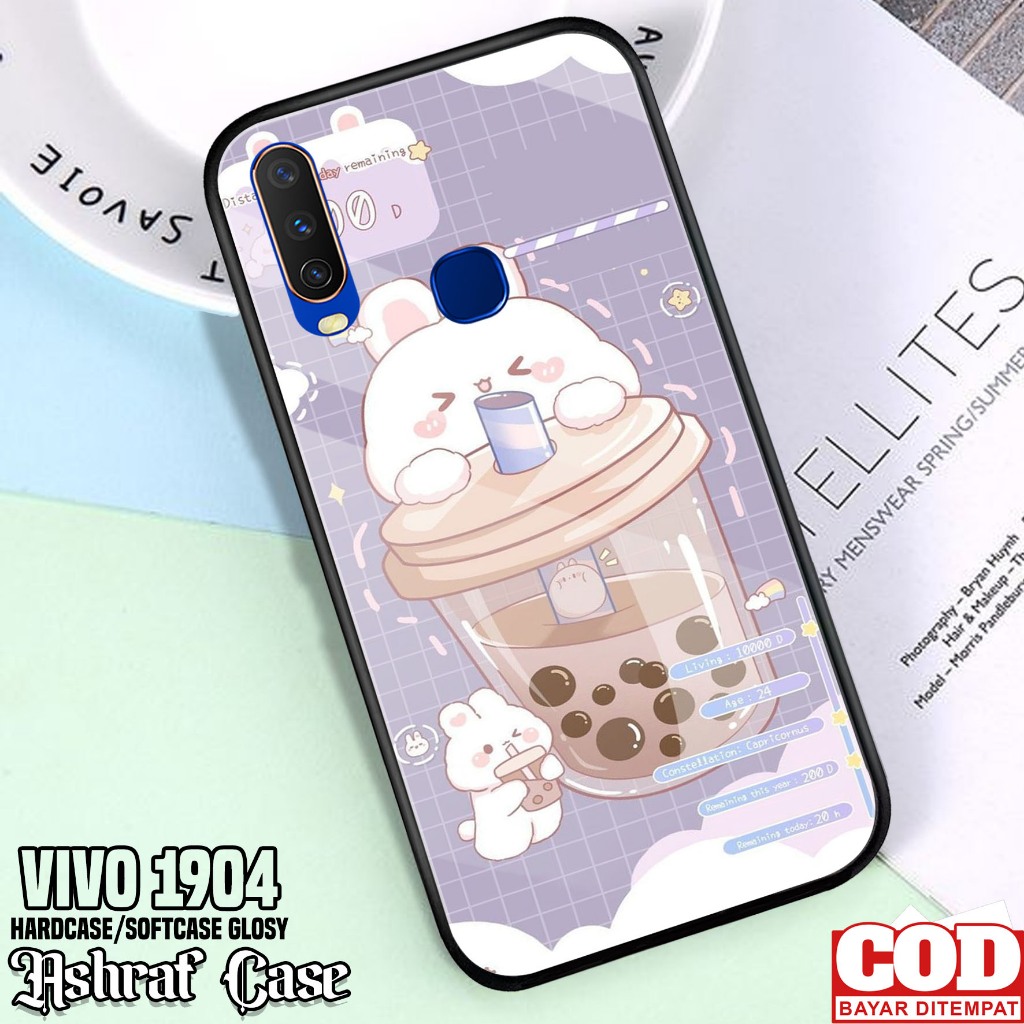 Case Vivo 1904 - Casing Vivo 1904 ( BBA ) Silikon Hp Vivo 1904 - Softcase Glass Kaca - Kondom Hp - K