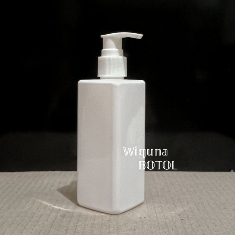 Botol Pump 250ml Kotak Putih / Botol Pet 250ml Kotak Tutup Pump Lotion