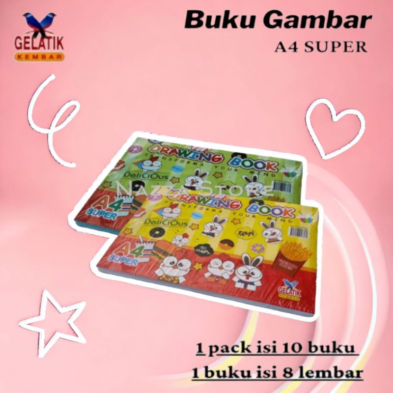 

Gelatik Kembar Buku Gambar A4 Drawing Book 10 Buku