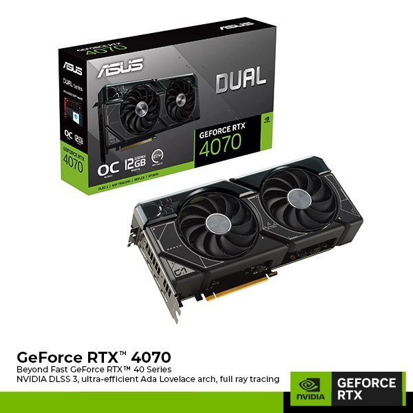 VGA ASUS GEFORCE RTX 4070 12GB DDR6 OC - DUAL RTX4070 O12G