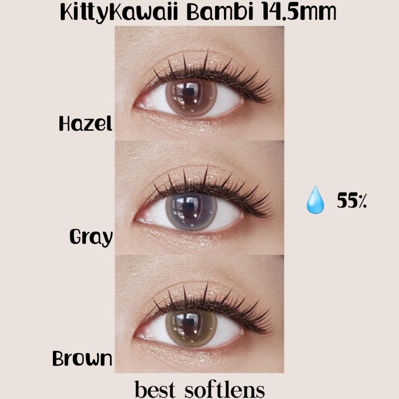 KittyKawaii Bambi 14.5mm softlens natural / softlens Kitty Kawaii / softlens Thailand / softlens dia