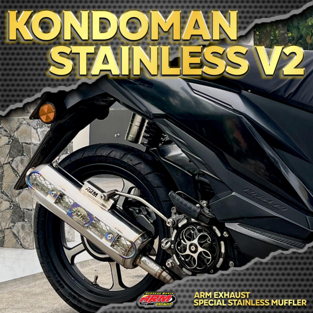 KONDOMAN STAINLESS V2 ARM EXHAUST