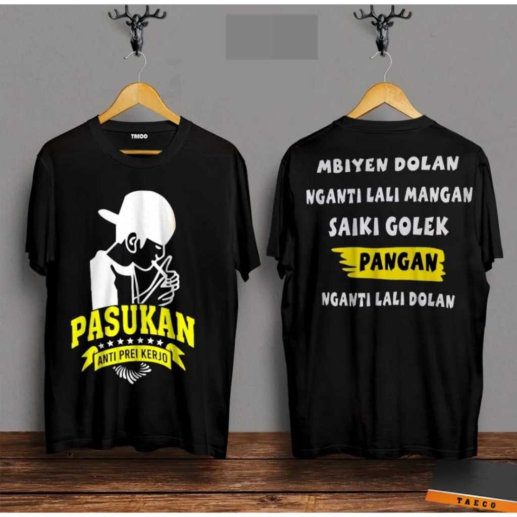 KMV - KAOS DISTRO PASUKAN ANTI PREI KERJO / KAOS KATA KATA JAWA / BAJU KAOS DISTRO / KAOS WAYANG KEM