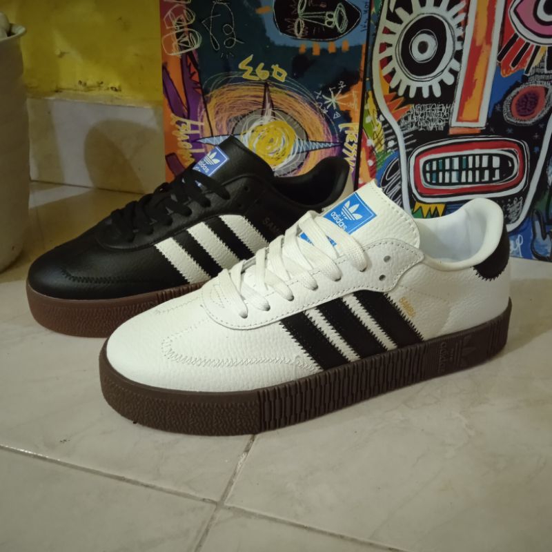 ADIDAS SAMBAROSE BLACK WHITE