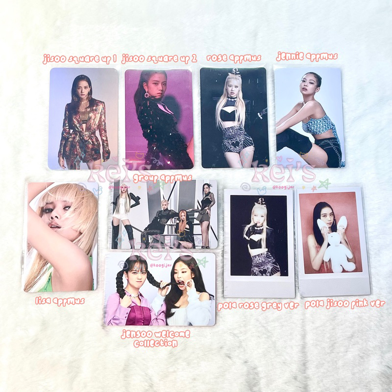Blackpink - PC Album POB photocard Jennie, Jisoo, Lisa, &amp; Rose (Square Up, Welcoming Collection 2022, Born Pink, Bene Appmus Apple Music)