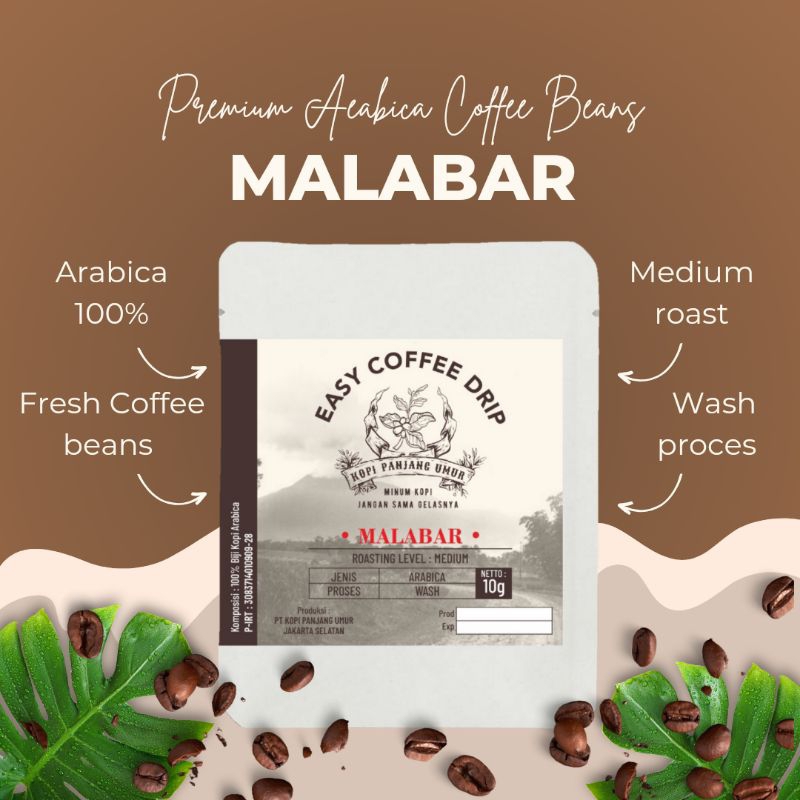 

Malabar Kopi Arabika Malabar Premium Coffee Drip 10g By. Kopi Panjang Umur.