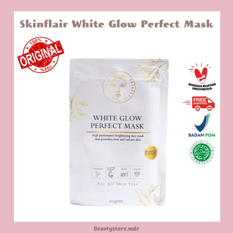 READY ! Skinflair White Glow Perfect Mask Powder Masker Whitening Glowing