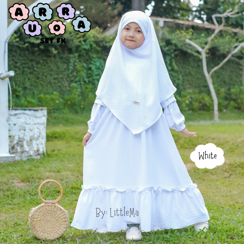 ATHALLAH OFFICIAL - Gamis Syar'i Anak Perempuan / Set Gamis Anak Aurora M L XL XXL / Gamis Anak Pere