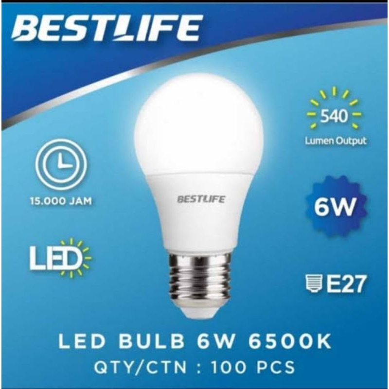 6W LED BULB BESTLIFE 6 WATT GARANSI