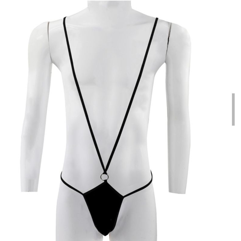 Ling G String Pria Tali panjang variasi cincin Lingerie Cowo Thongs Laki laki pakaian dalam men pant