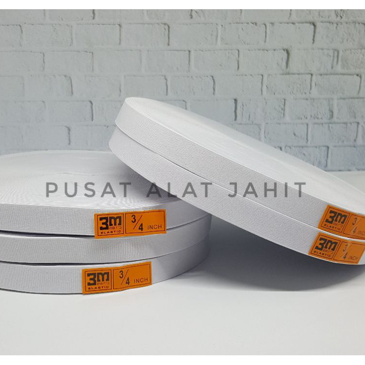 Produk KARET ELASTIS 3M 2CM KARET ELASTIC 3/4 INCH 3M KARET HEADBAND