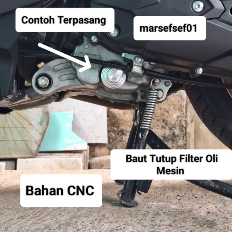 Baut Tutup Filter Oli Mesin Honda Vario Pcx Adv Beat Scoopy Aerok Xmax Mio Fazio Baut Tutup Filter O