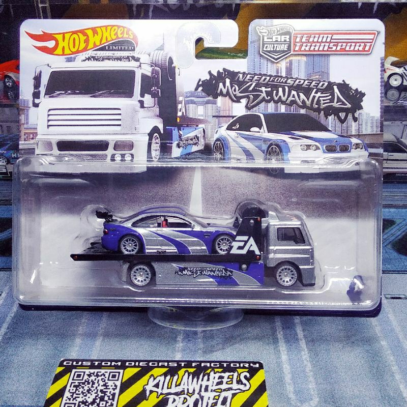 HOTWHEELS LIMITED CUSTOM - TEAM TRANSPORT BMW M3 GTR E46 (NEED FOR SPEED MOST WANTED)