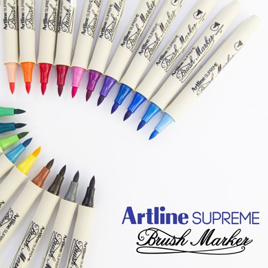 

Artline Supreme Brush Marker EPF-F - Artline Supreme Brush Pen Marker / Art Calligraphy Lettering Coloring Pena Kuas