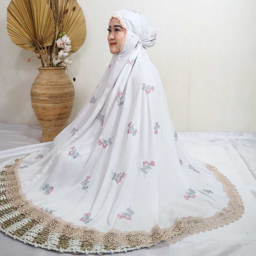 Mukena Dewasa Rayon Bordir 2in1 Bahan Rayon Premium
