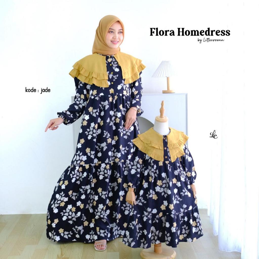 Littlecrownn -  Flora Homedress Baju Anak Perempuan | Dres Couple Anak Perempuan dan Ibu
