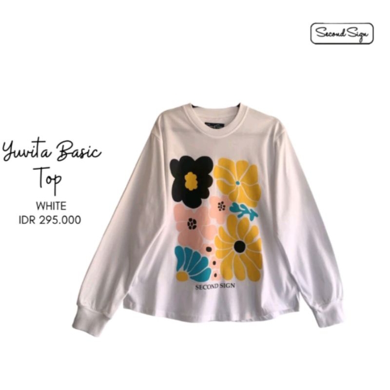 basic top by secondsign bahan cotton combaid all size / sale diskon kaos second sign