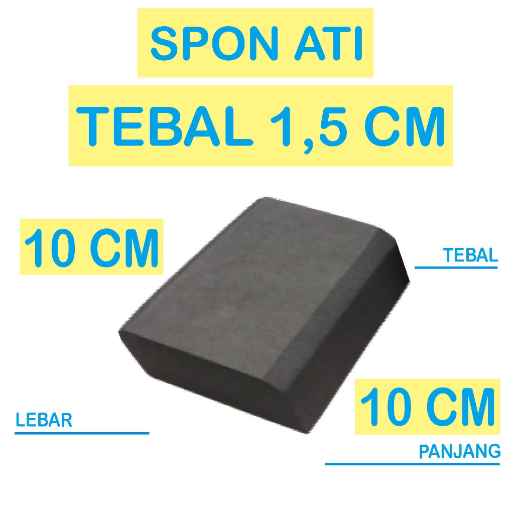 SPON ATI / BUSA ATI / SPON EVA TEBAL 1,5 CM WARNA HITAM UKURAN KOSTUM
