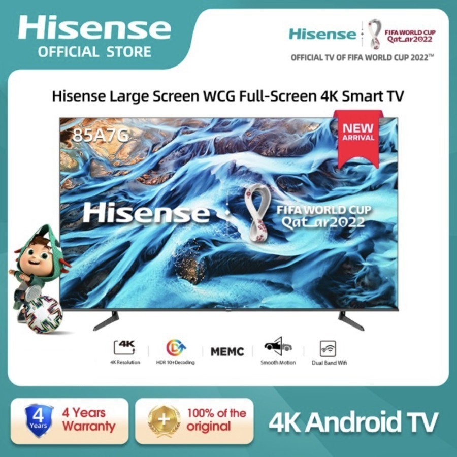 HISENSE 85A7G 4K LED TV 85 INCH SMART TV UHD DOLBY VISIOB A7G