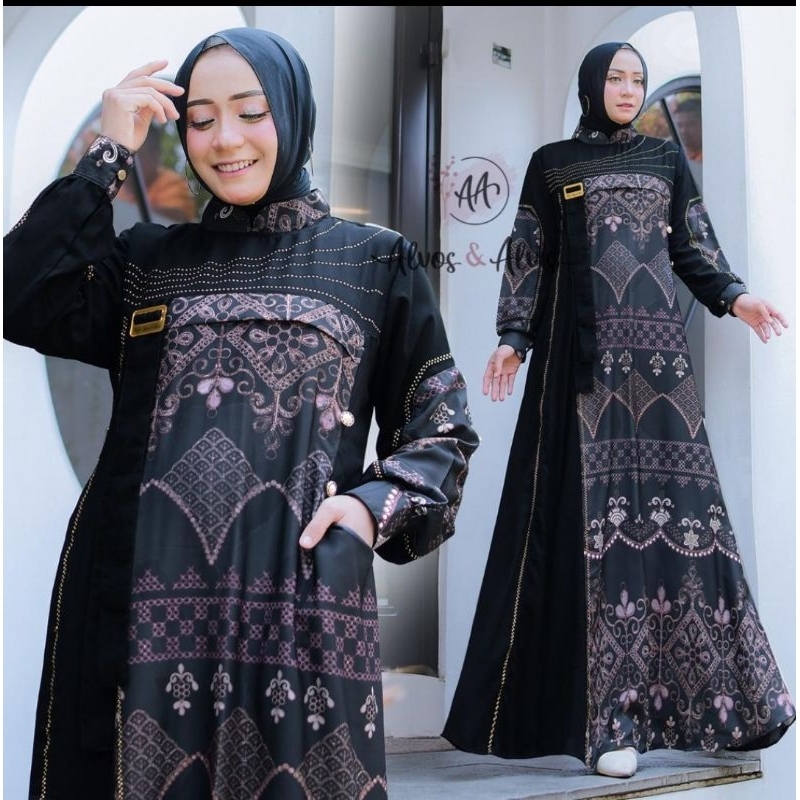 Gamis Hitam/Gamis Payet/Gamis Cantik/Mewah/Elegan