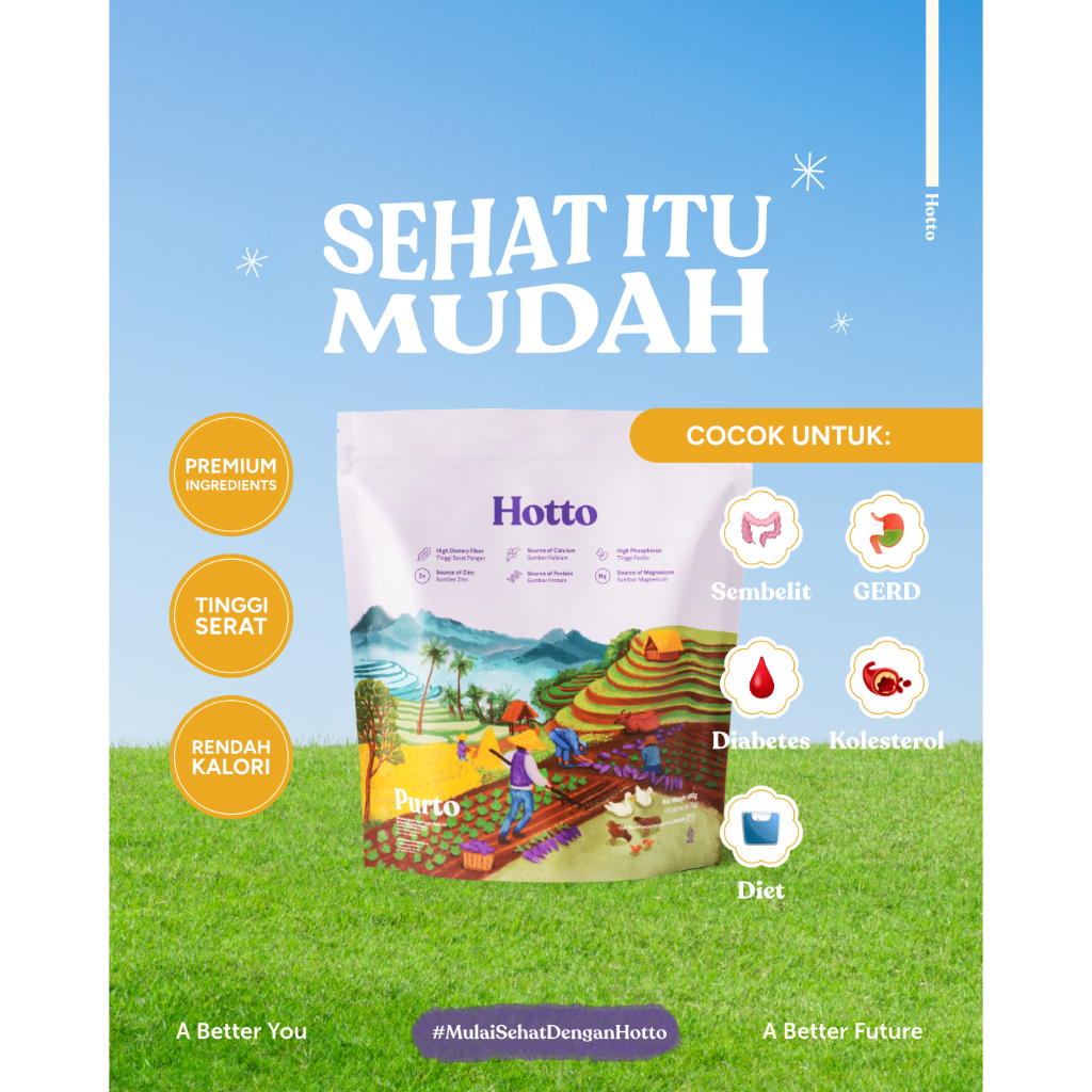

Hotto Purto 16 sachets 480 grams superfood multigrain ubi ungu