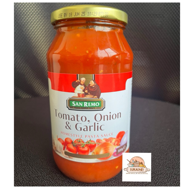 

San Remo Sauce Tomato Onion Garlic Pasta Sauce 500gr