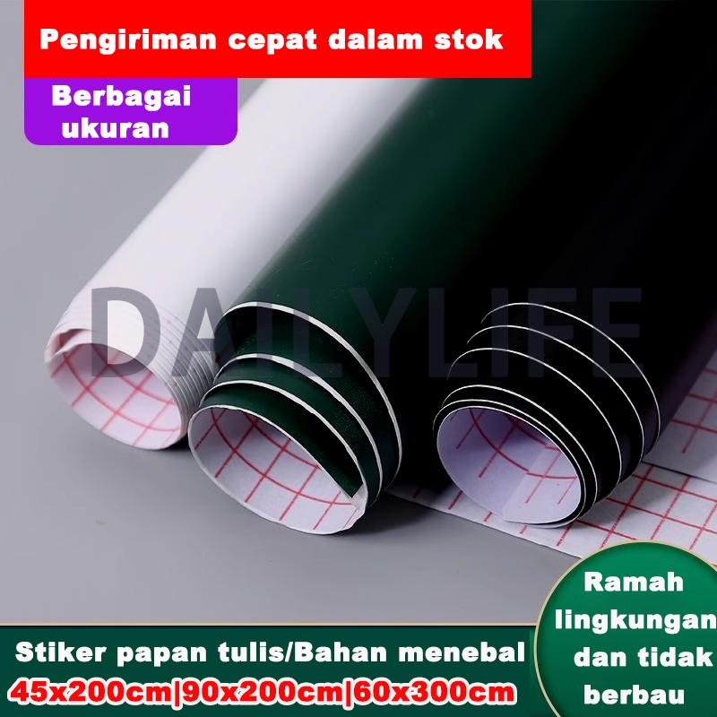 

Stiker Papan tulis Whiteboard Blackboard Spidol Kapur tempel hitam putih hijau 60 x 200 CM - 90 X 200 CM