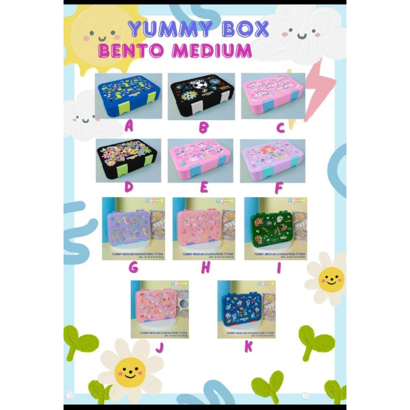 YUMMY BOX BENTO MEDIUM (READY STOK)