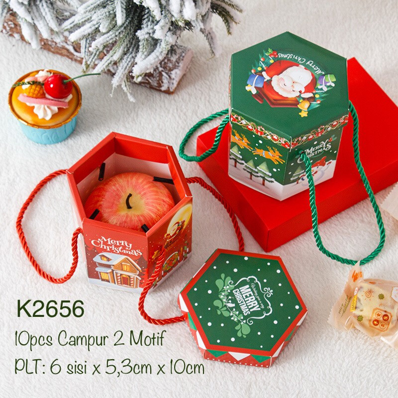 

10pcs Kotak Natal K2656| dus cookies Christmas Box Special Edition Natal