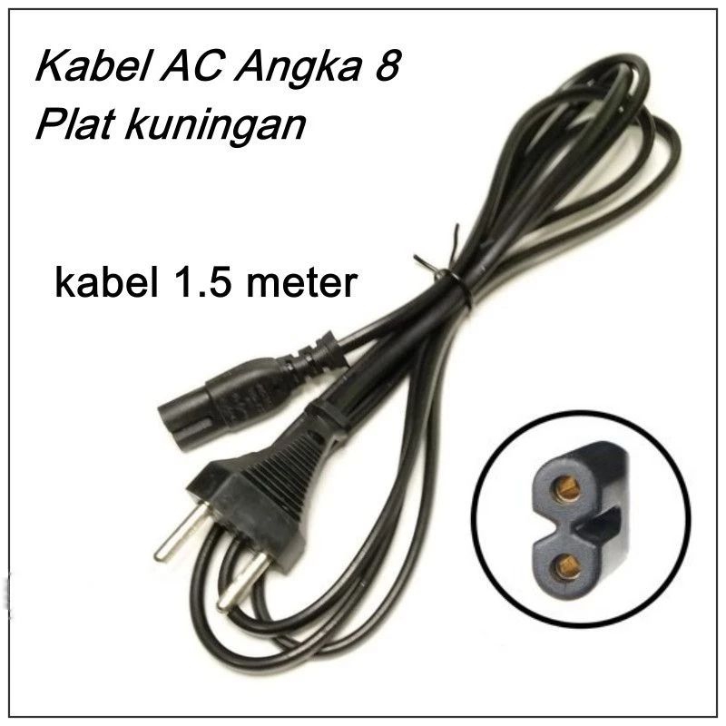 kabel power printer tv LED colokan 2 pin