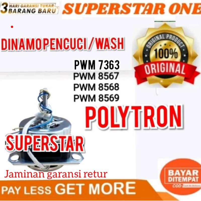 dinamo mesin pencuci wash polytron pwm 7363/ pwm 8568/ pwm 8569/ pwm 8567