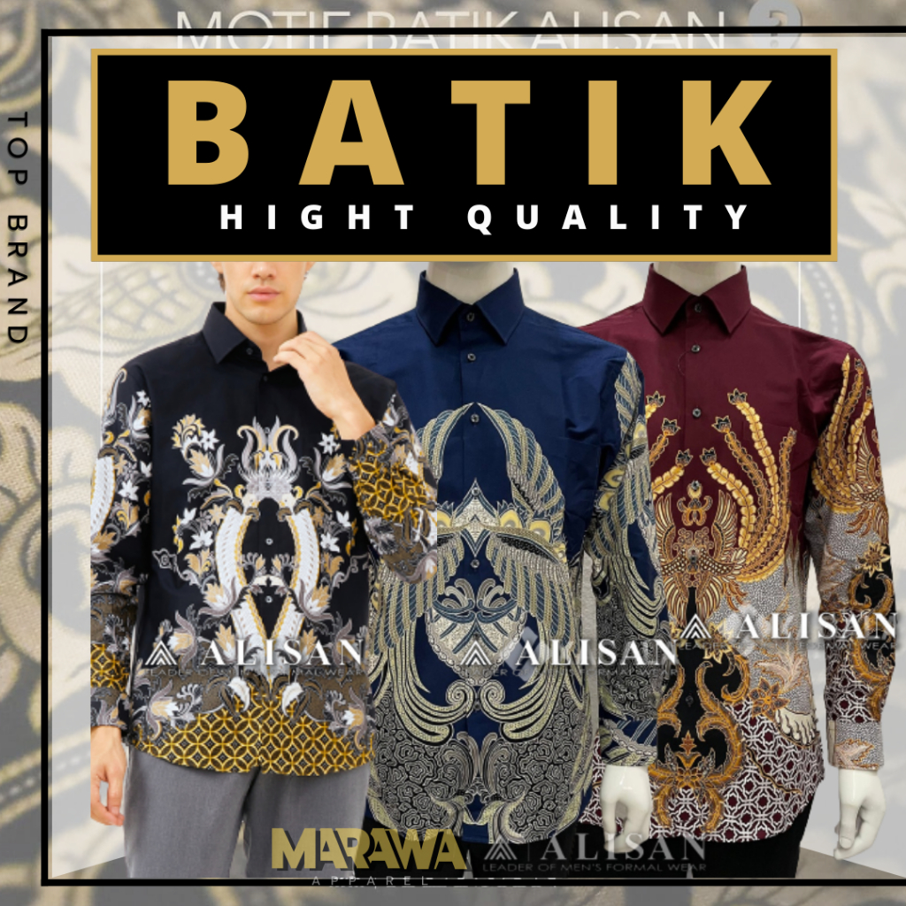 BATIK PRIA KEMEJA PRIA ALISAN KEMEJA BATIK PRIA LENGAN PANJANG SLIMFIT